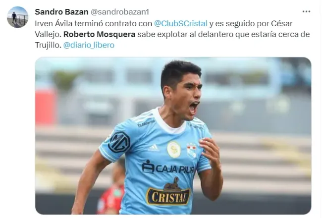 Irven Ávila festejando un gol con Sporting Cristal. (Foto: Sandro Bazán X)