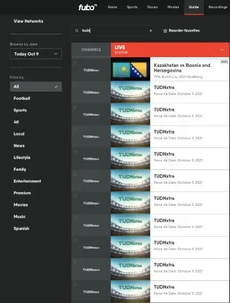 TUDNxtra on fuboTV