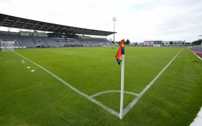 Kópavogsvöllur, el estadio en el que iniciará la Champions League 2023/2024. Getty Images.