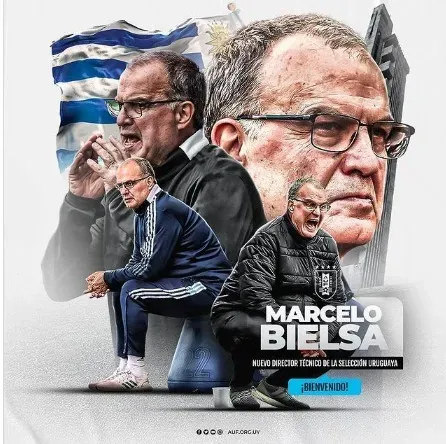 Uruguay le da la bienvenida a Bielsa en redes sociales.