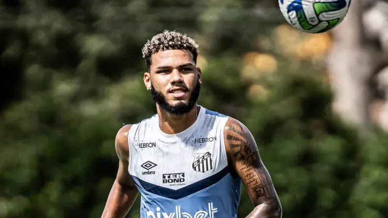 Foto: Raul Baretta/Santos FC – Nathan, lateral-direito, não foi bem no Santos