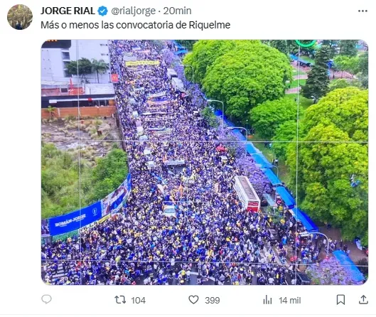 Jorge Rial, pendiente del banderazo de los hinchas de Boca.