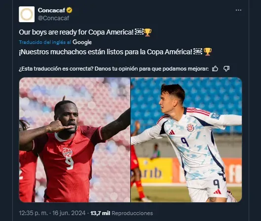 Concacaf en redes