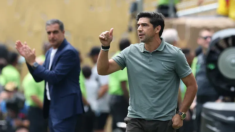 Abel Ferreira no comando do Palmeiras. Foto: Cesar Greco/Palmeiras