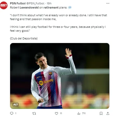 Robert Lewandowski on his retirement plans