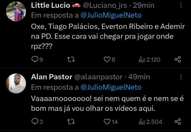 Repercussão via Twitter