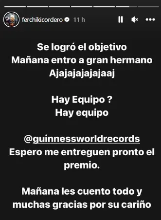 Afortunadamente Fernando Cordero pudo encontrar club gracias a su Instagram. | Foto: Captura.