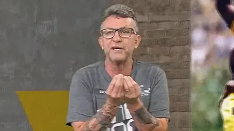 Foto: Reprodução/TV Bandeirantes - Neto durante programa Os Donos da Bola