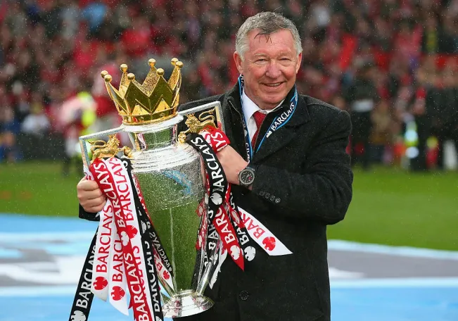 Sir Alex Ferguso, lendário treinador do United é o único que supera Guardiola em número de conquistas   (Photo by Alex Livesey/Getty Images)