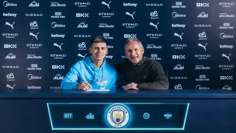 Echeverri tiene contrato con Echeverri hasta 2028. Foto: City Oficial.