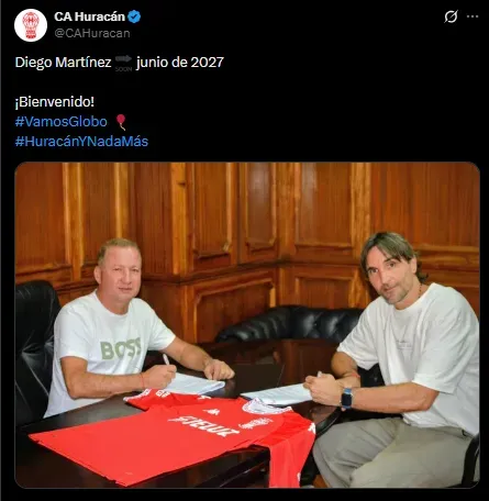 Martínez volvió a Huracán.