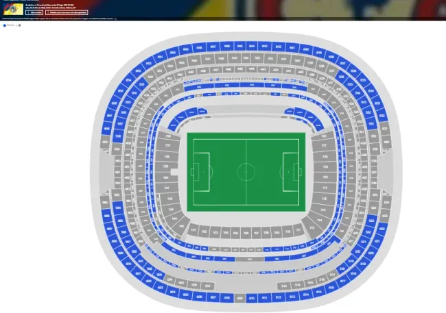 Toda la zona azul tiene boletos disponibles. (Foto: Ticketmaster)
