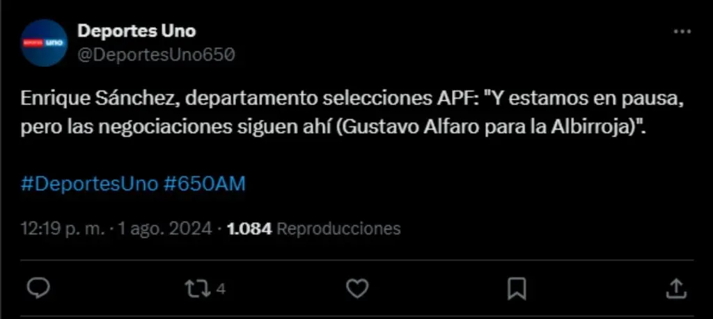 Estancadas las negociaciones entre Alfaro y Paraguay.