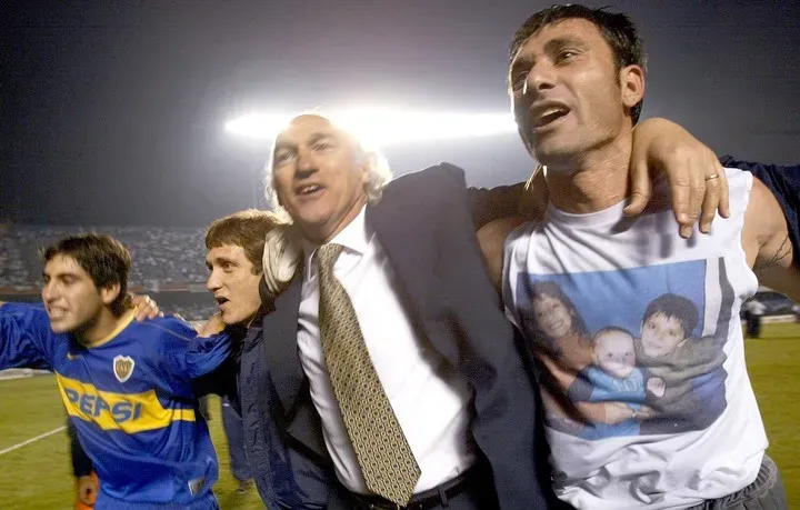 Con Bianchi en el 2003, siendo un juvenil aún. Archivo.