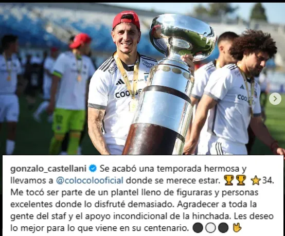 La despedida de Gonzalo Castellani de Colo Colo.