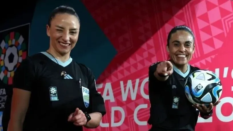 Leslie Vásquez en su participación en el Mundial Femenino de Nueva Zelanda.