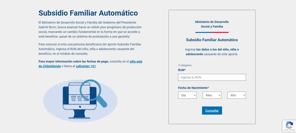 Consulta si eres beneficario del SUF autómatico en el sitio sufautomatico.gob.cl.