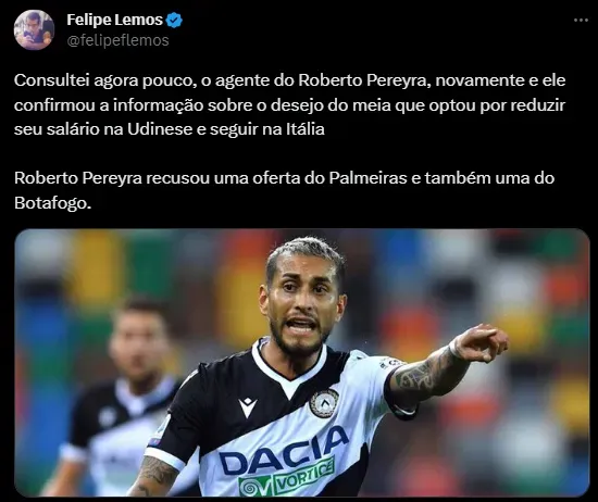 Palmeiras se acerta com jogador argentino e fica perto de primeiro