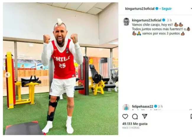 Perú vs Chile: Arturo Vidal habló en la previa del duelo. | Créditos: Instagram Arturo Vidal.