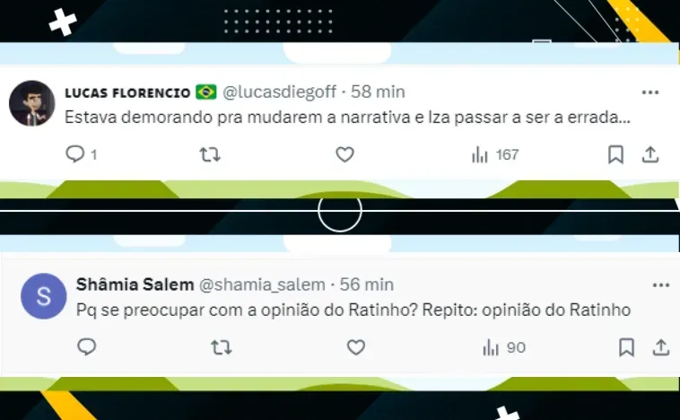 Internautas comentam sobre fala polêmica de Ratinho sobre IZA – Foto: Twitter