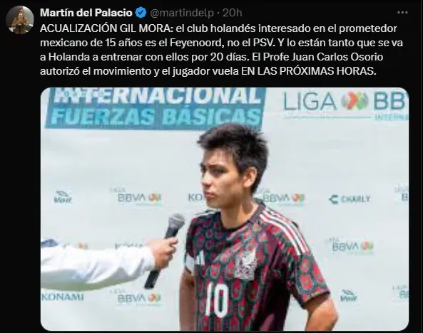 El jugador es una de las jóvenes promesas del fútbol mexicano. [Foto Redes Sociales]