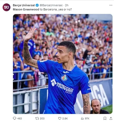 Barcelona are being heavily linked to Greenwood