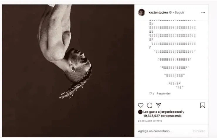 El último posteo de Xxxtentacion (Fuente: @xxxtentacion)