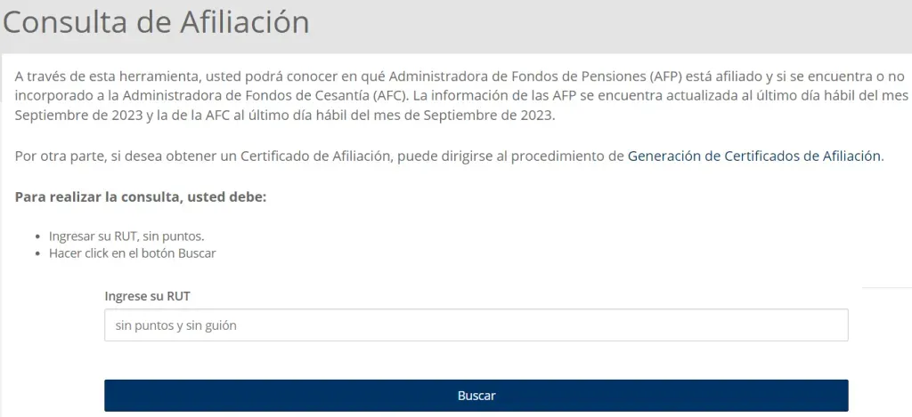 En esta plataforma debes consultar en línea en cuál AFP estás.