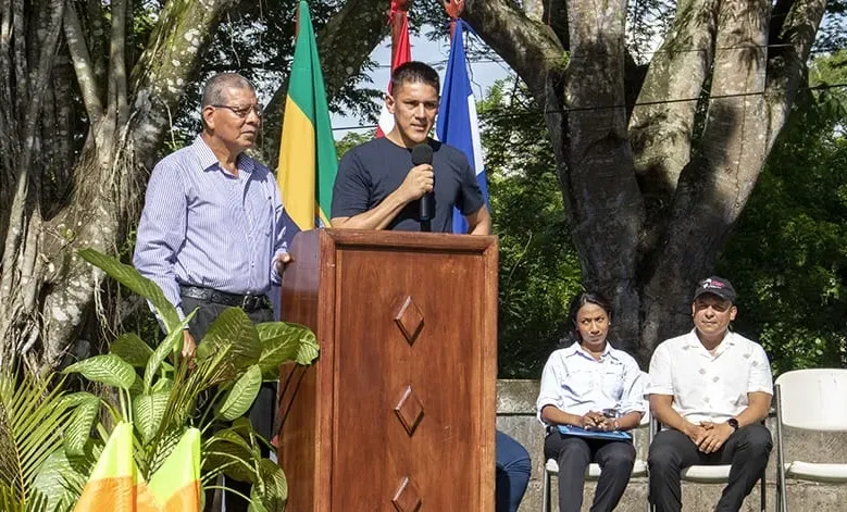 Óscar Duarte estuvo presente en el acto en Nicaragua.
