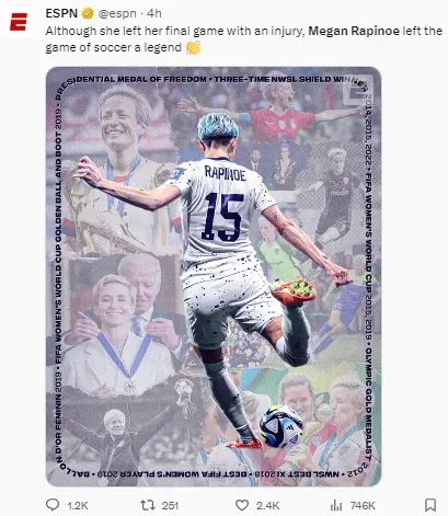 Megan Rapinoe montage after her last game