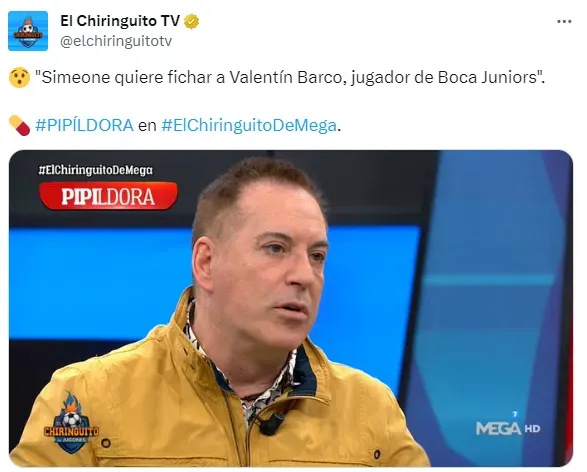 En El Chiringuito aseguran que el Atlético de Madrid quiere a Valentín Barco.