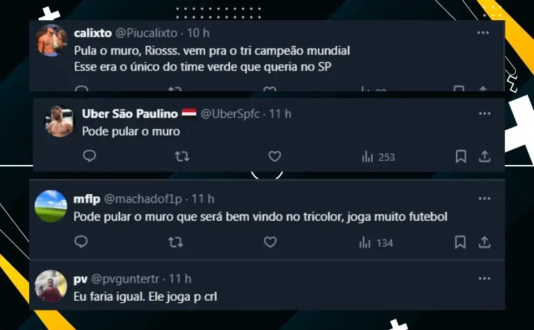 Richard Ríos contratado pelo São Paulo é aprovado na torcida após polêmica com palmeirenses: “Pode pular”