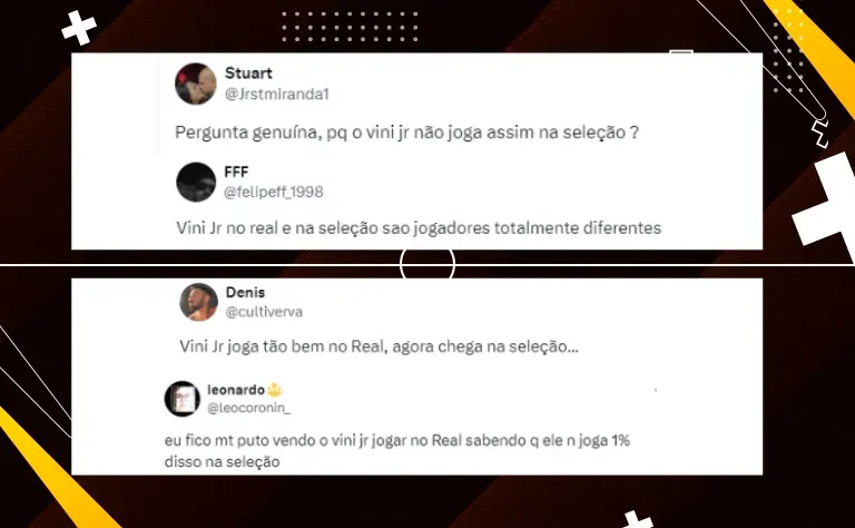 Torcida comenta sobre Vini