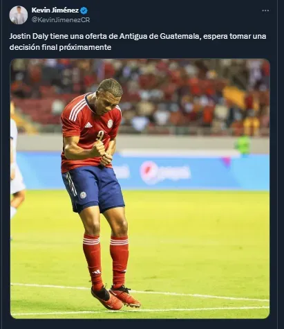 Kevin Jiménez en su cuenta oficial de X.