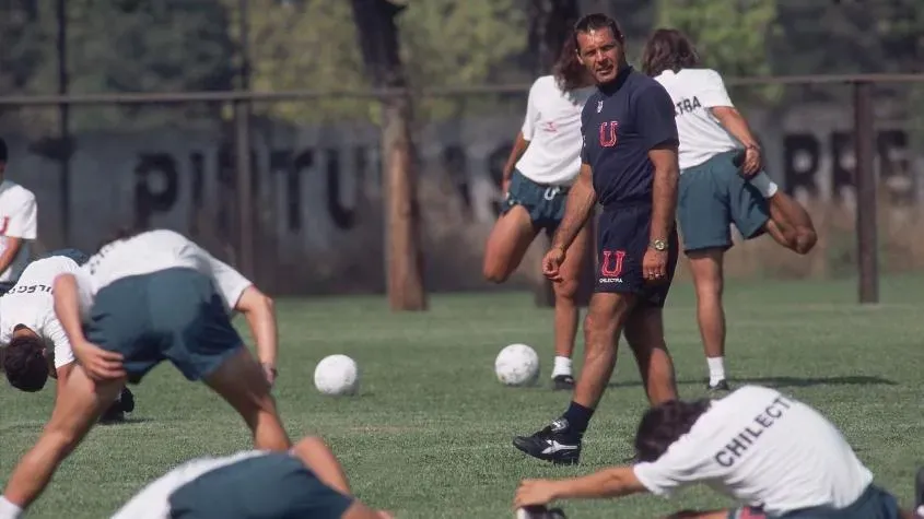 Russo en Universidad de Chile durante 1996. Imagen: archivo