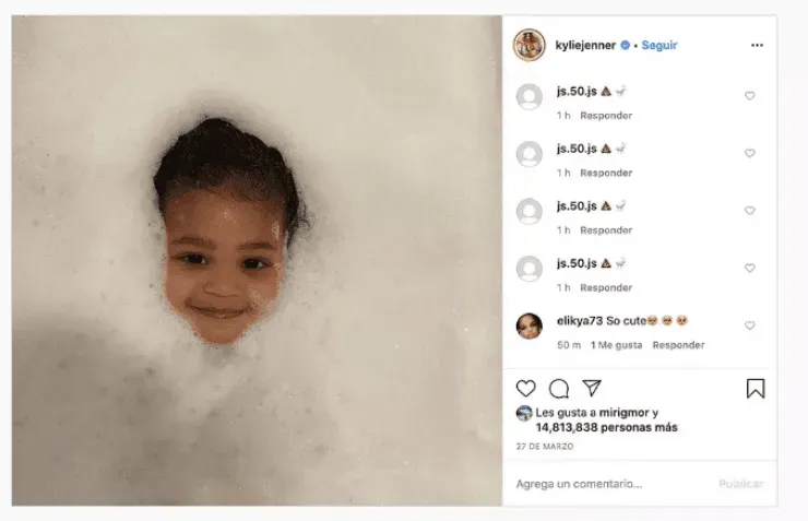 Un baño con los Jenner (Fuente: @kyliejenner)