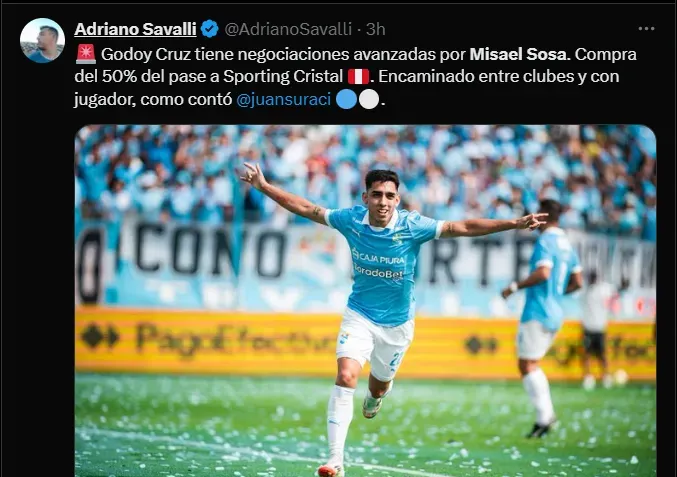 Fuente: @AdrianoSavalli