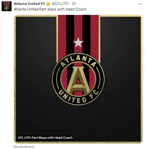 Atlanta anunció la salida de Gonzalo Pineda. (@ATLUTD)