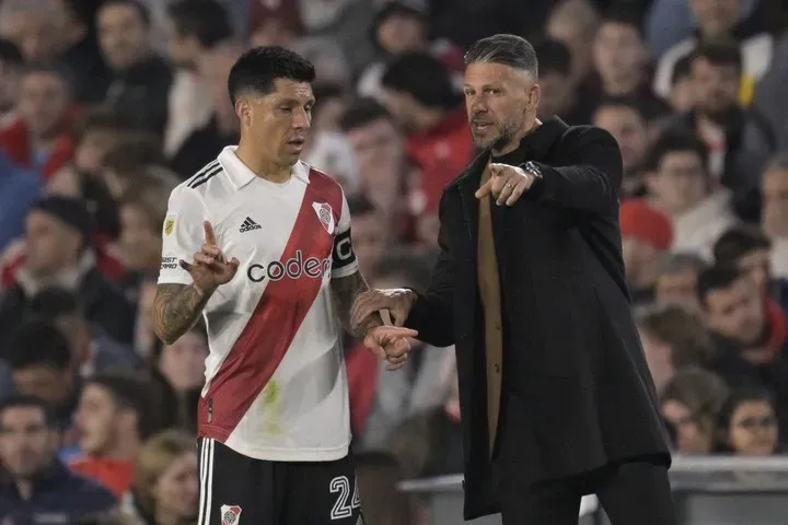 La relación entre Enzo Pérez y Martín Demichelis no es la misma que cuando llegó.