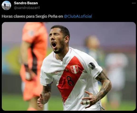 Sandro Bazán soltó el nombre de Sergio Peña. (Foto: Twitter).