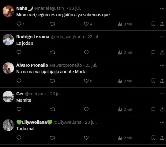 Los comentarios de los hinchas de San Lorenzo.