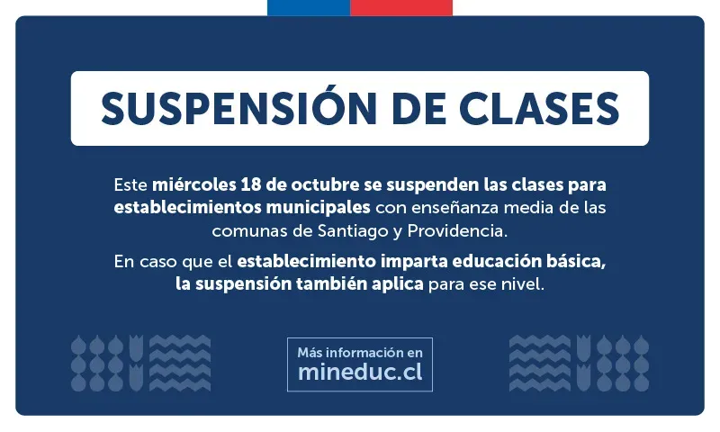 La información fue publicada a eso de las 20:00 horas de este martes. Foto: Mineduc