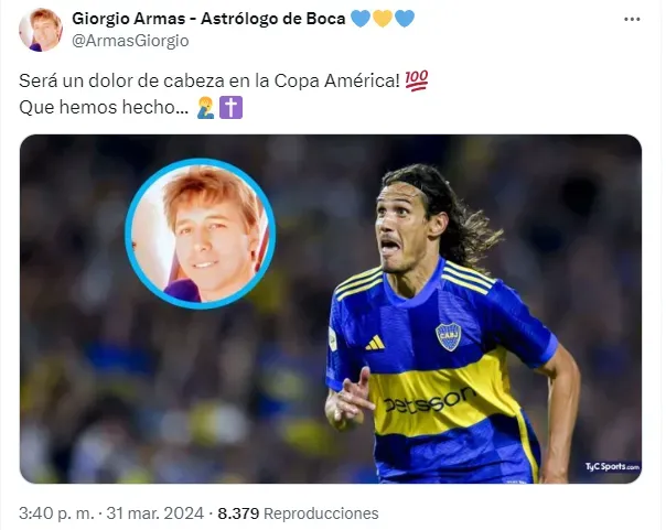 Posteo de Giorgio Armas.