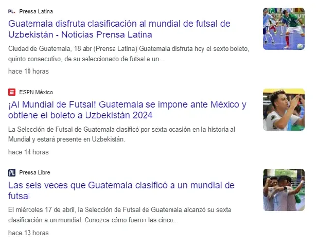 Reacción de los medios tras clasificación de Guatemala al Mundial de Futsal