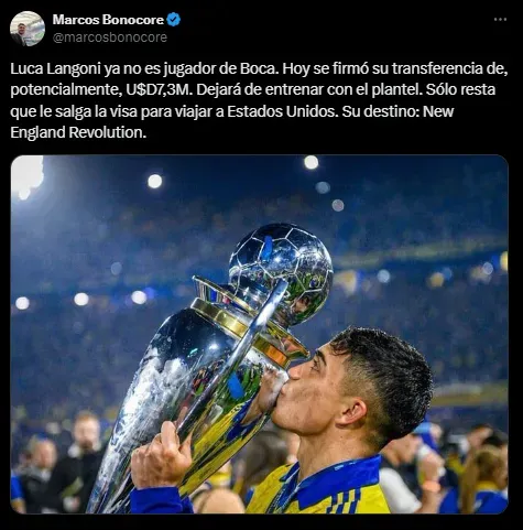 Langoni se va de Boca.