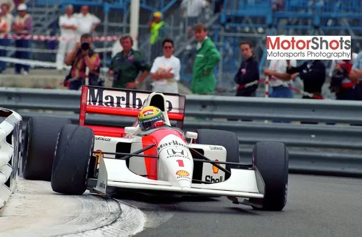 Ayrton Senna con su McLaren MP4. Monaco GP, 1992.