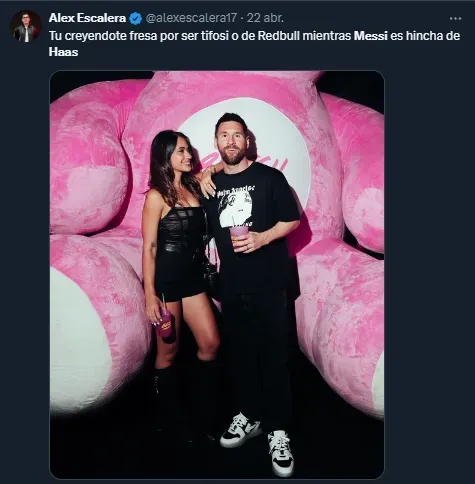 Las reacciones a la remera de Haas de Messi (Twitter).