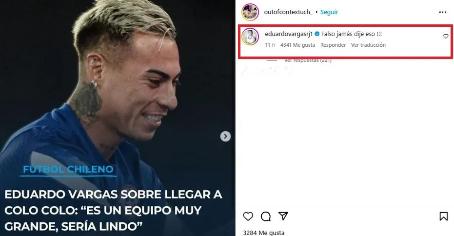 Edu Vargas enojado por la polémica con Colo Colo.