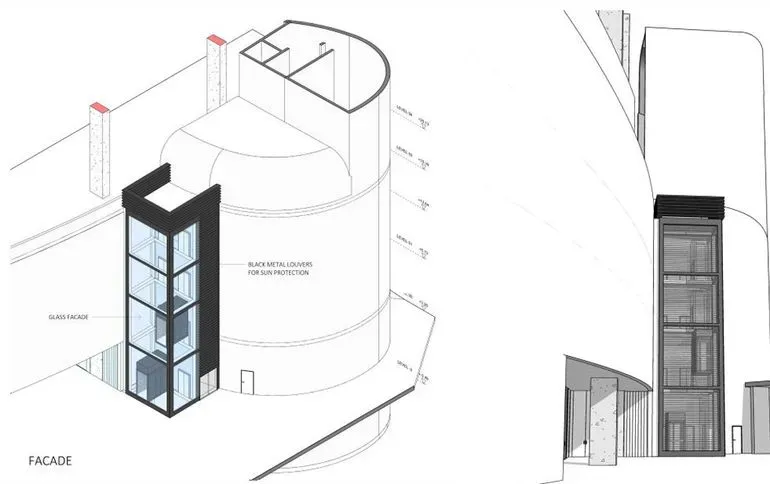 Após estudos de otimização dos fluxos de circulação, o clube decidiu construir um novo elevador panorâmico na Praça Centenário. Foto: Sporting.