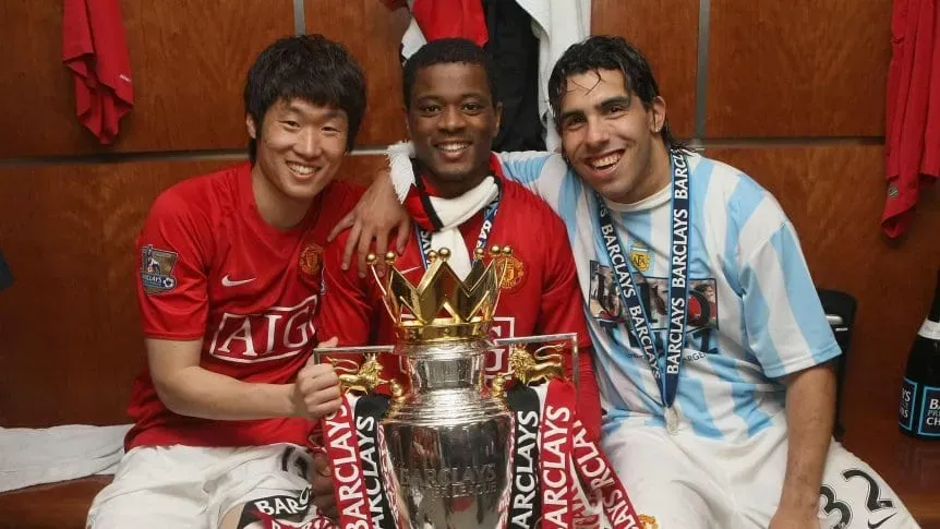 Tévez, Evra y Park eran inseparables en el Manchester United.